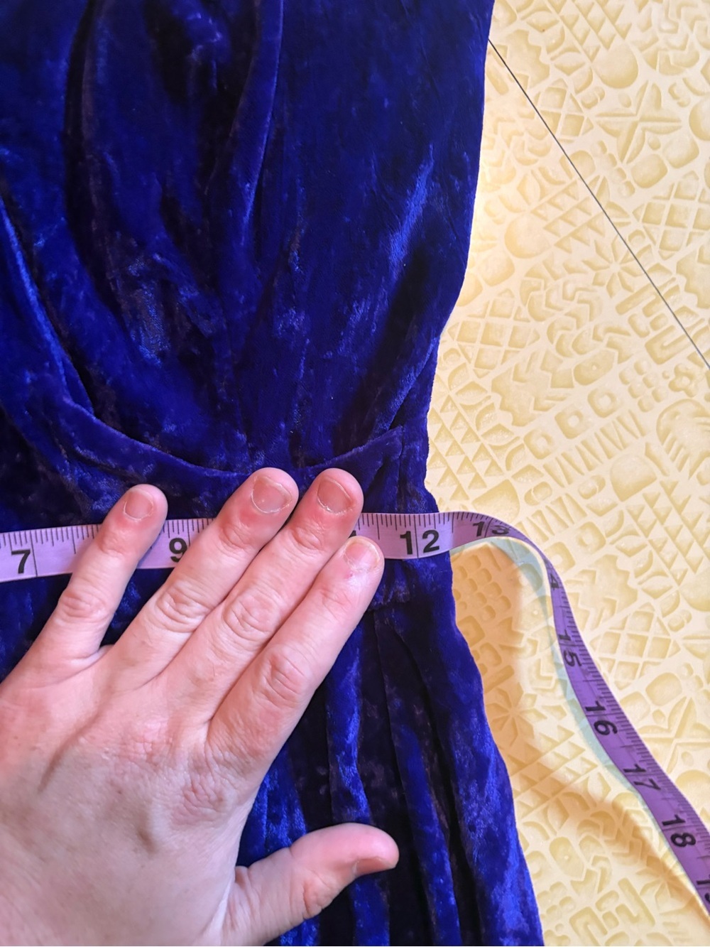 Vintage Elegant Royal Purple Velvet Slip Dress - Picture 12 of 13